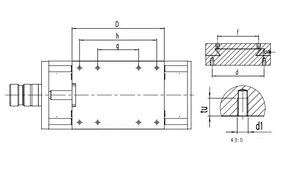 Technische Zeichnung Befestigungsborbild
